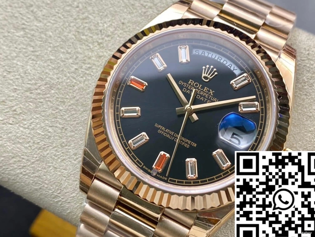 Date EW Black Factory Dial Day 40MM Rolex 0915